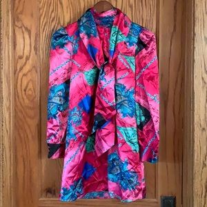 Silk, Pattered Mini Dress